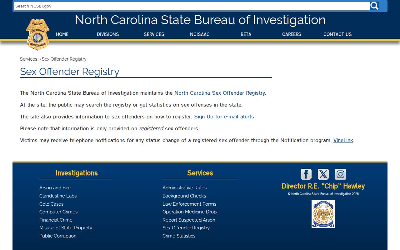 Surry County sex offender registry and alert overview